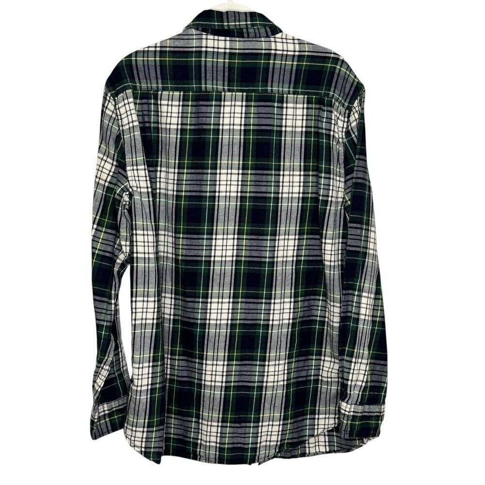 Denim & Supply Ralph Lauren Shirt Womens Large Green Plaid Flannel Cotton - Picture 2 of 6